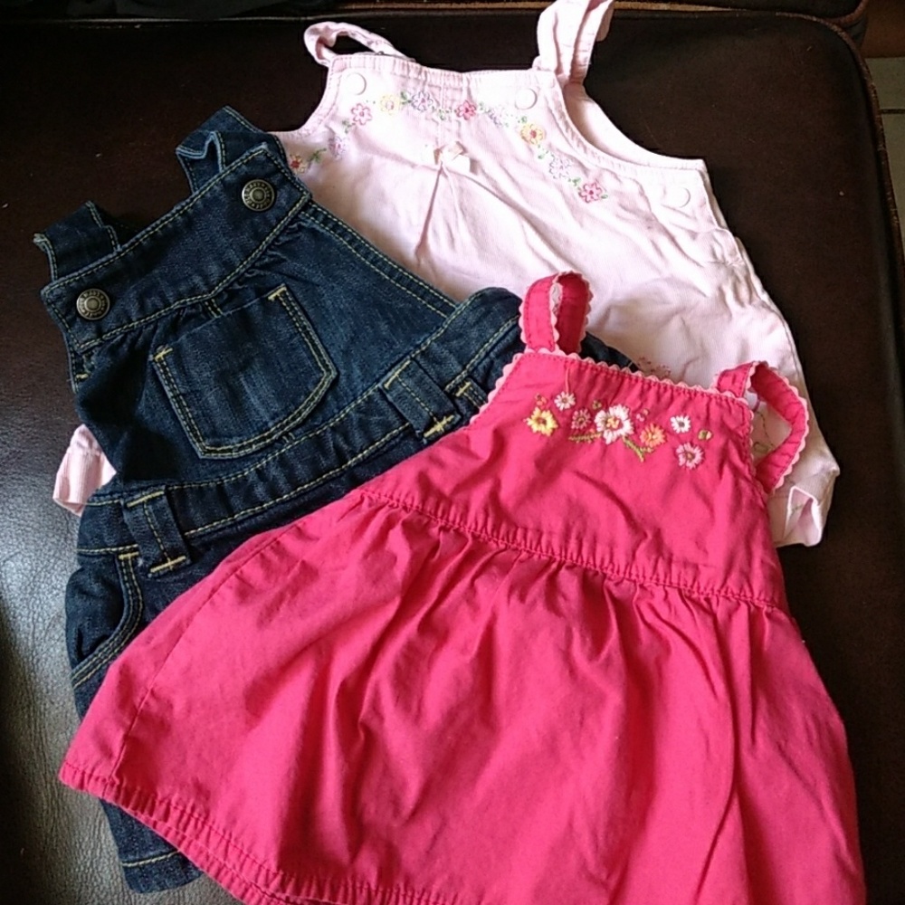 3-6mths baby girl overalls